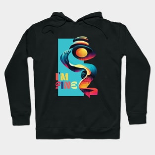 I'm Fine. Abstract Typographic Design Hoodie